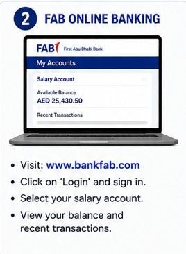 FAB Balance Check via Online Banking