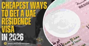 Cheapest Ways to Get a UAE Residence Visa in 2026